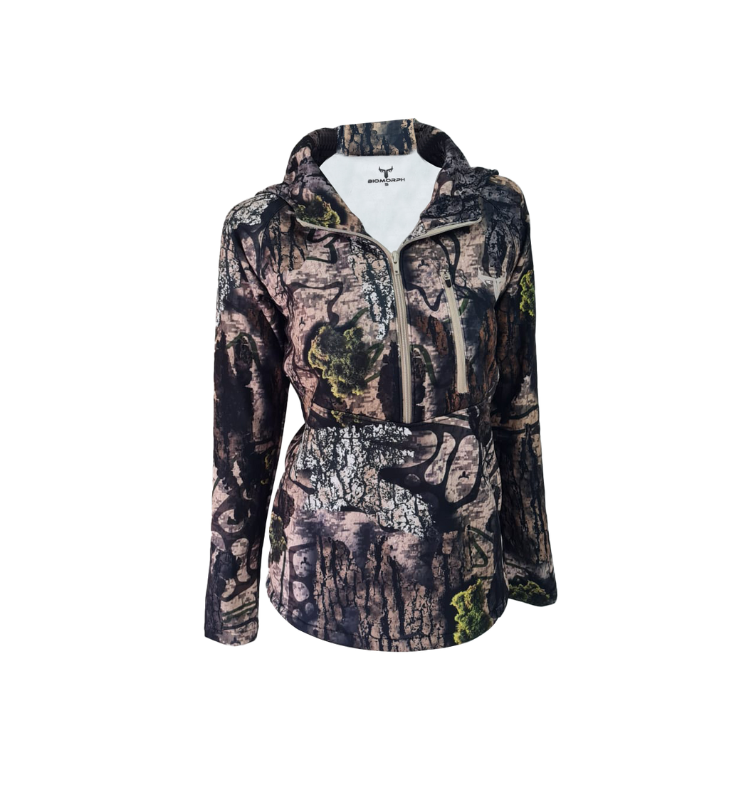 BIOMORPH Ladies Camo Heavyweight Hoodie