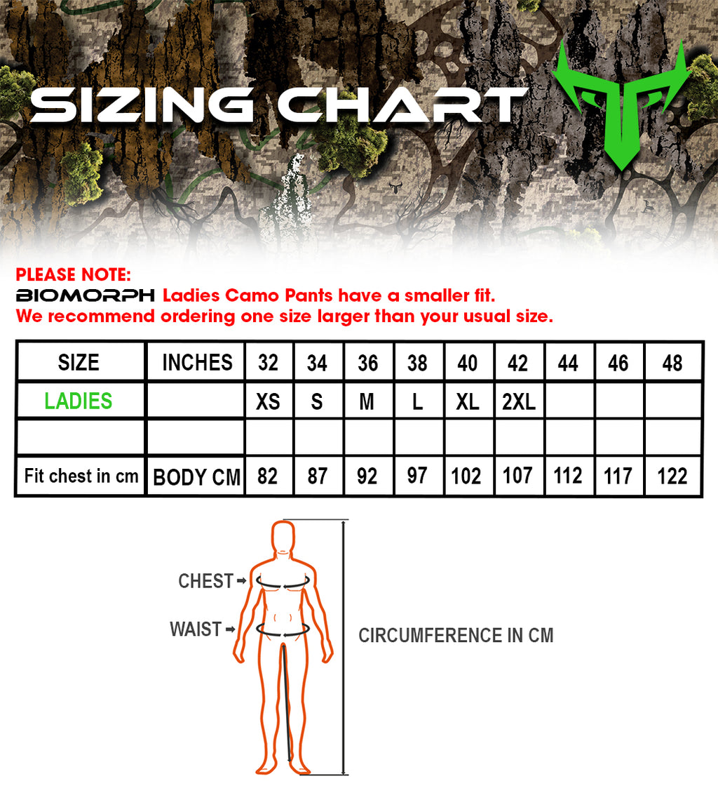 BIOMORPH Ladies Camo Long Pants