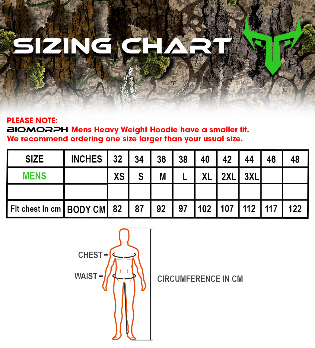 BIOMORPH Men’s Camo Heavyweight Hoodie